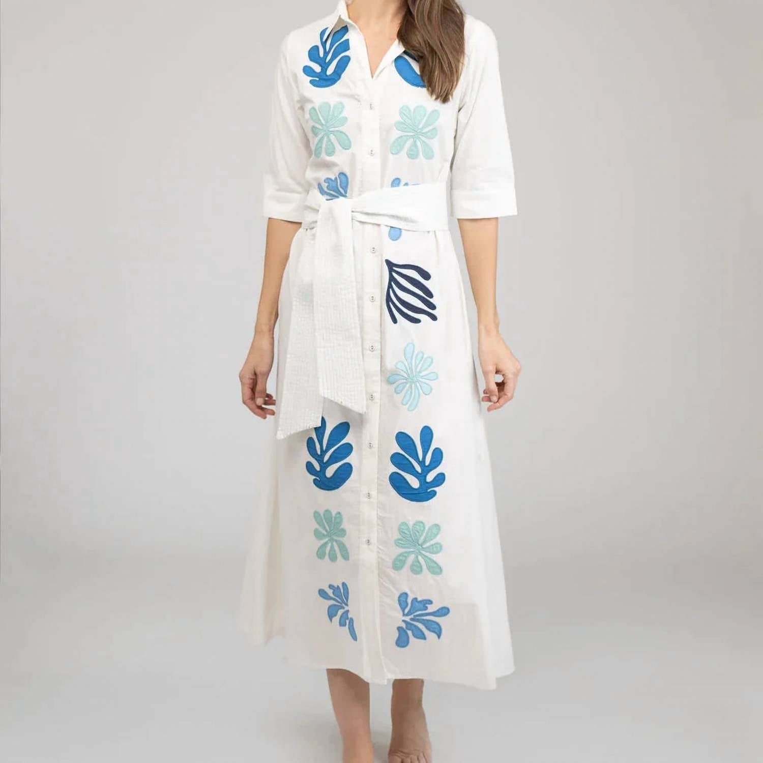 Beau & Ro - Eloise Applique Midi Dress