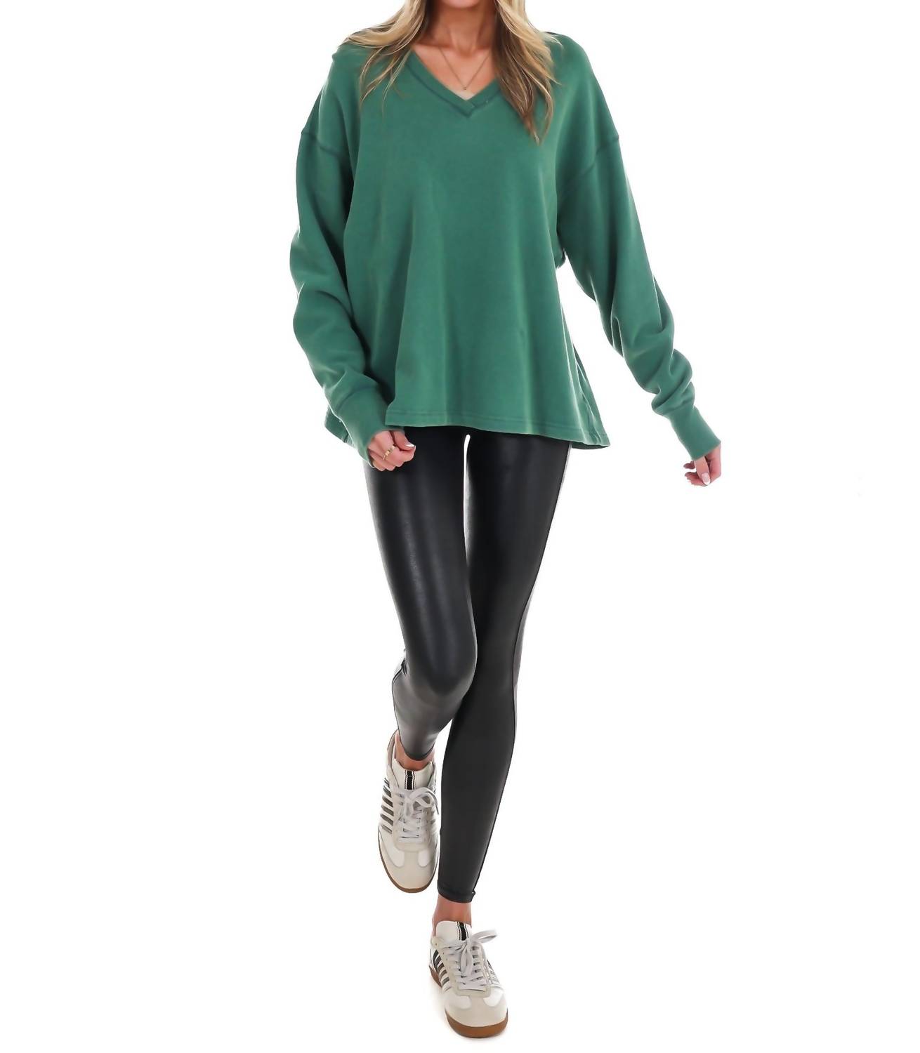 Hyfve - Urban Fade Oversized V-Neck Sweatshirt