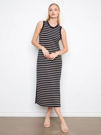 Charlie B - Scuba Stripe Yarn Dye Sleeveless Dress