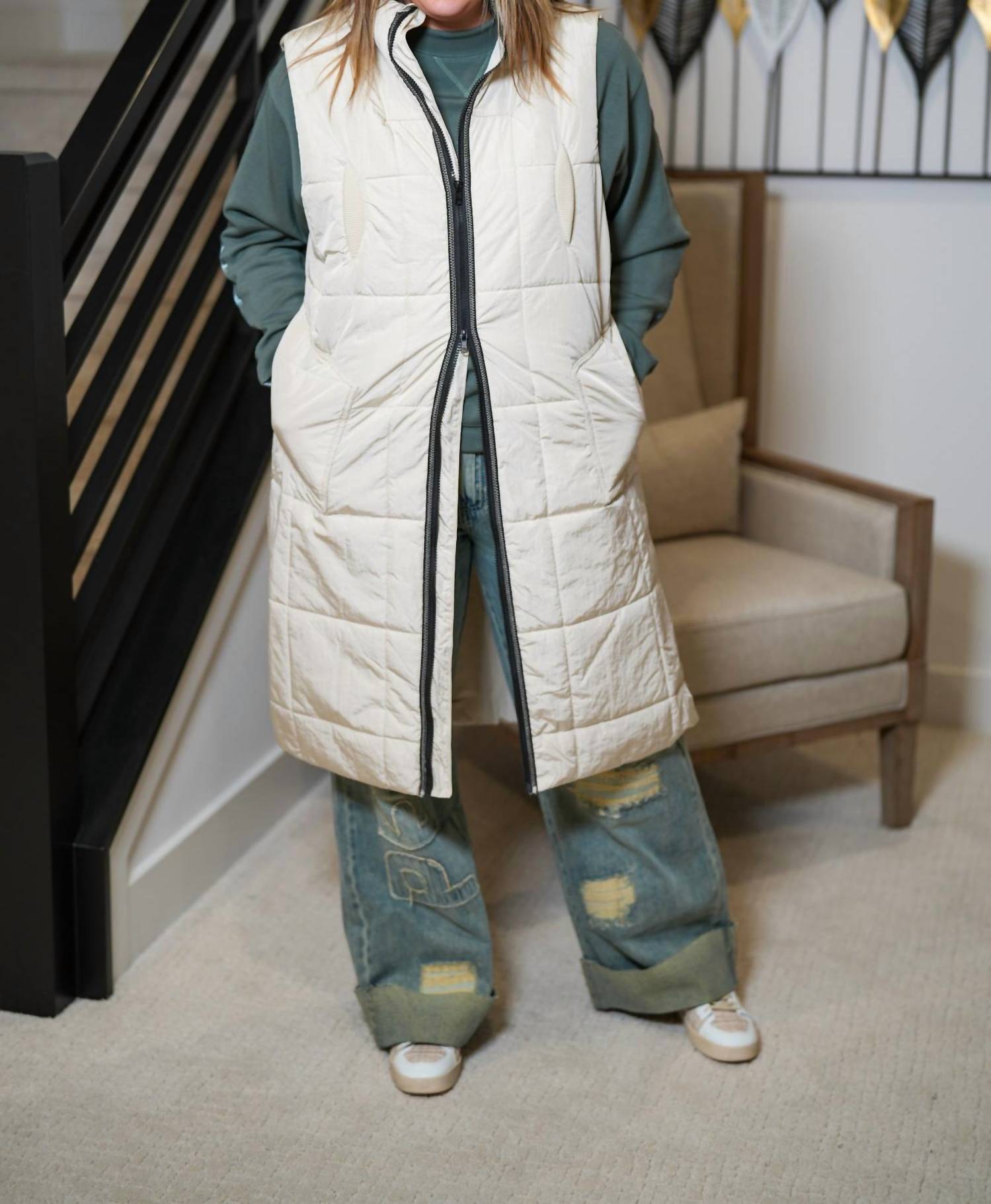 Oli & Hali - Totally In Padded Long Vest
