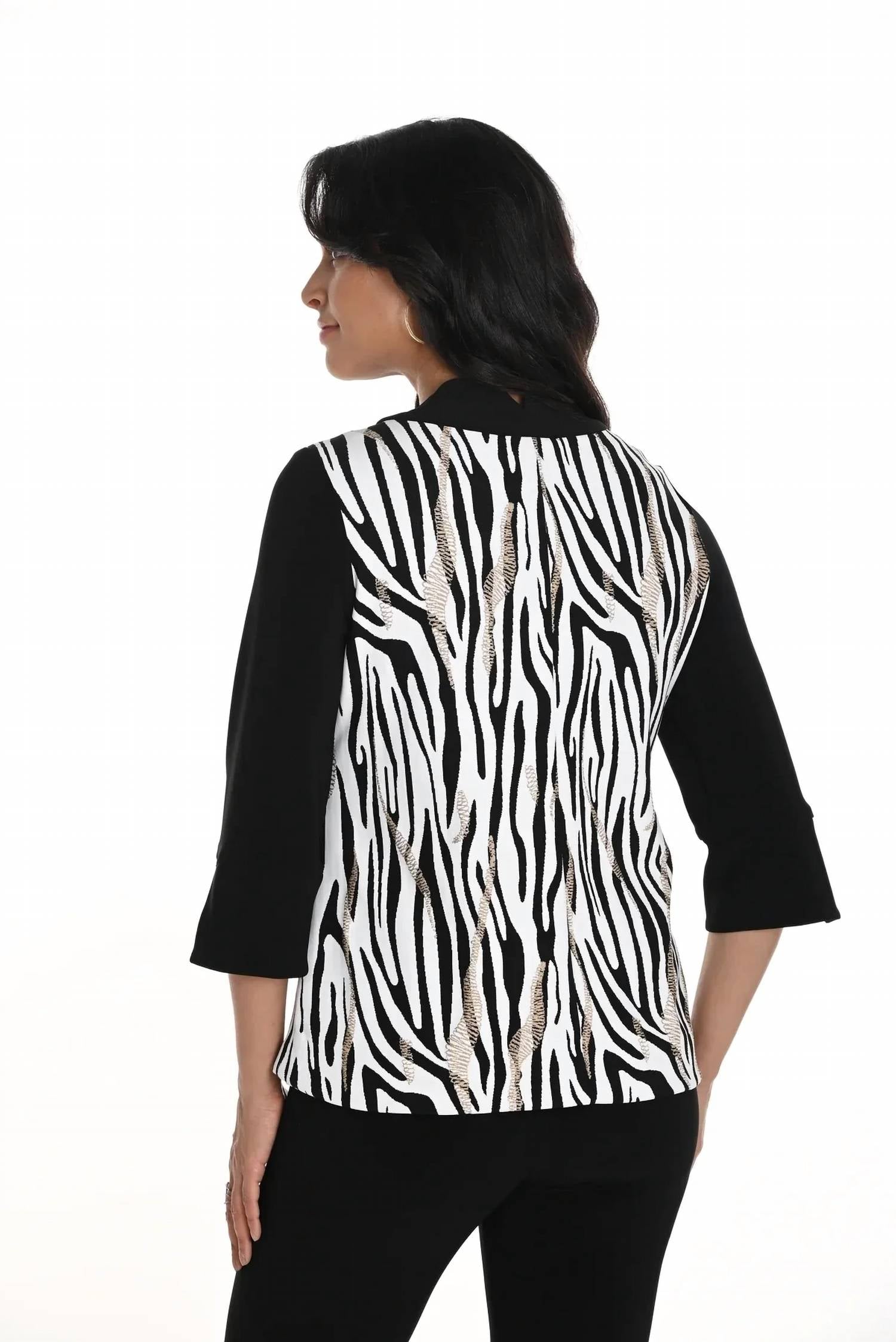 Frank Lyman - Zebra Print Cover Up Jacket