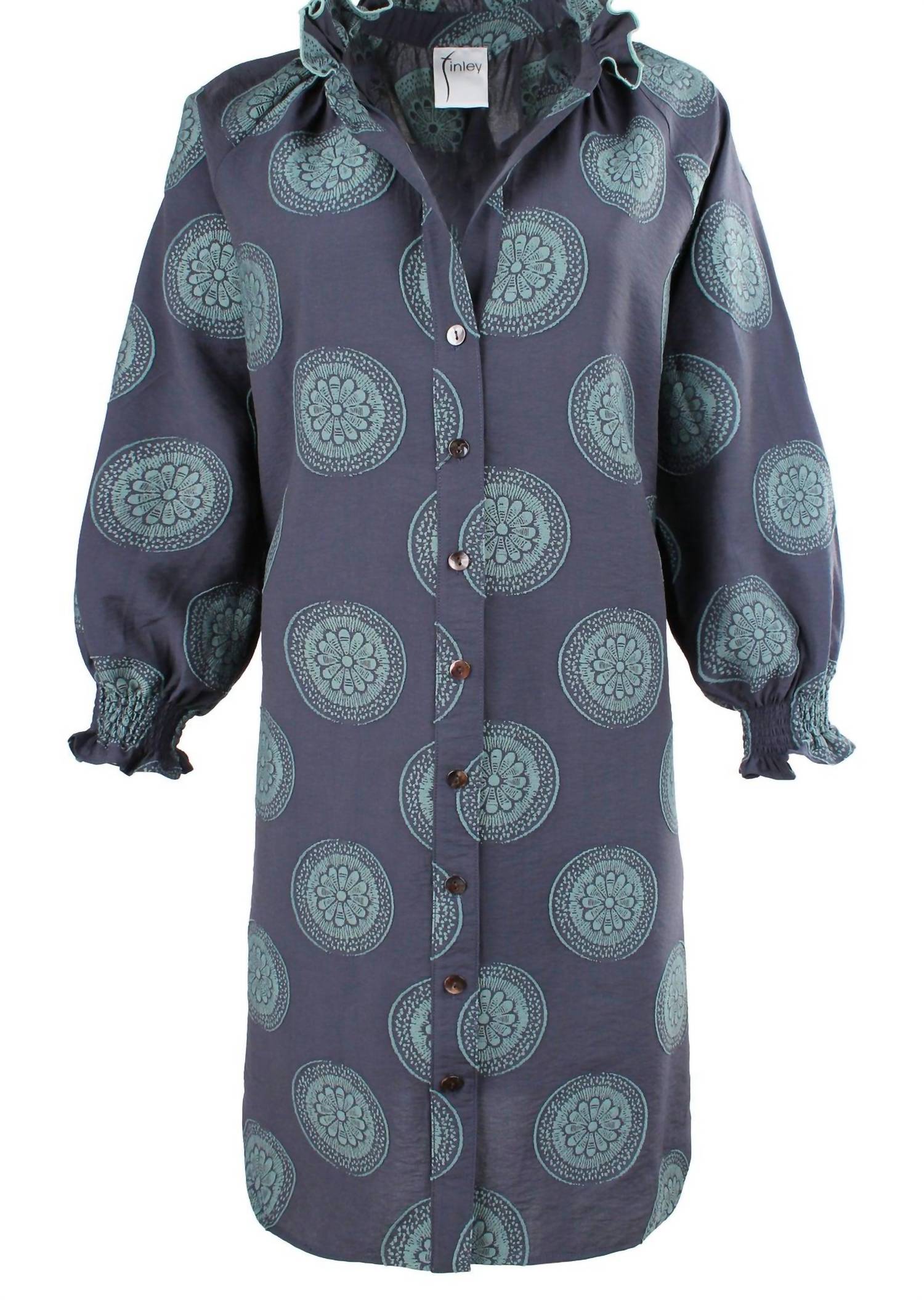 Finley - Mallory Medallion Jacquard Shirt Dress