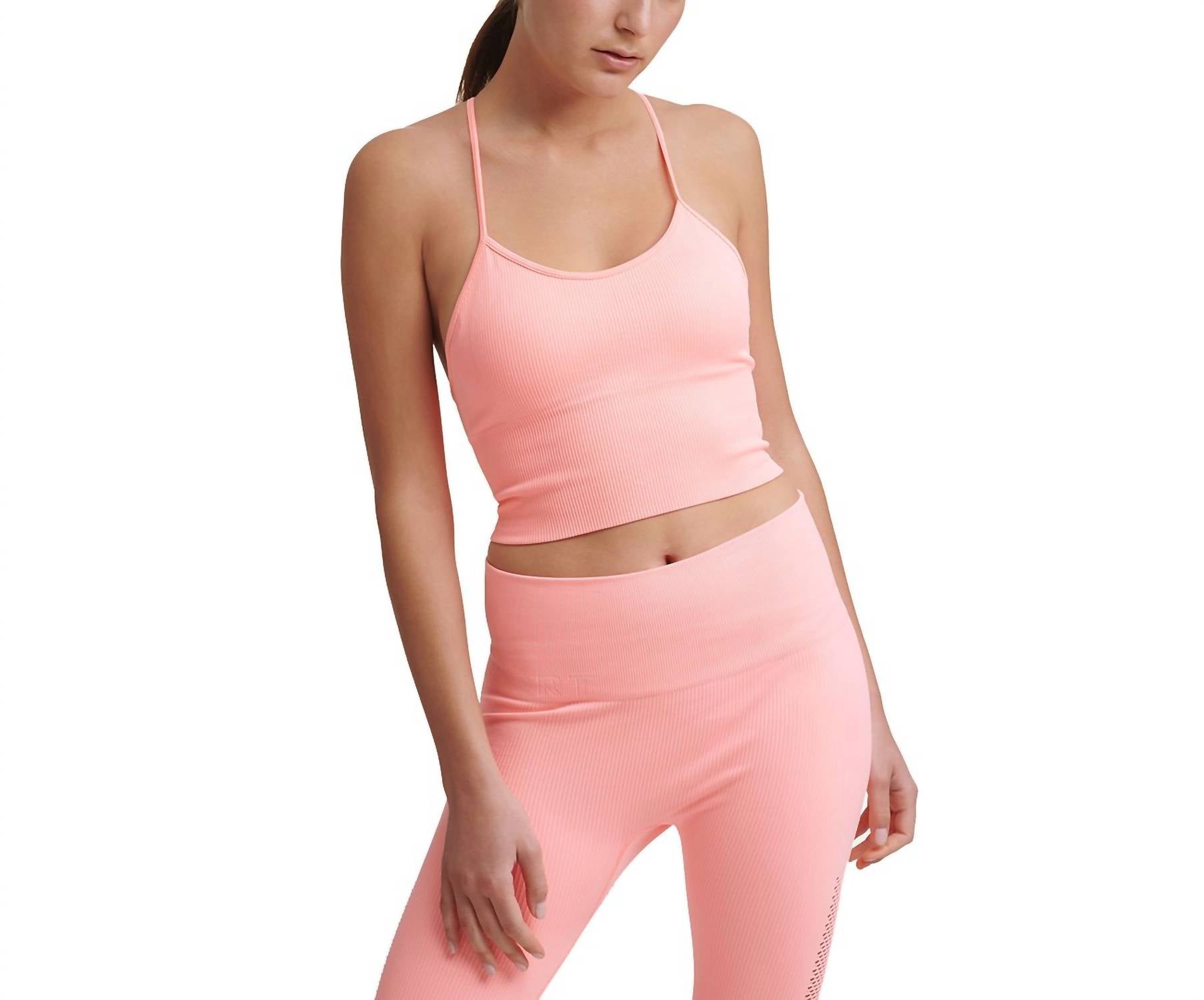 Dkny - Ribbed Strappy Longline Low Impact Sports Bra