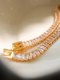 Flanerie By Maiq - Women's Rhodes 18k Non-tarnish Glam Cubic Zirconia Bracelet