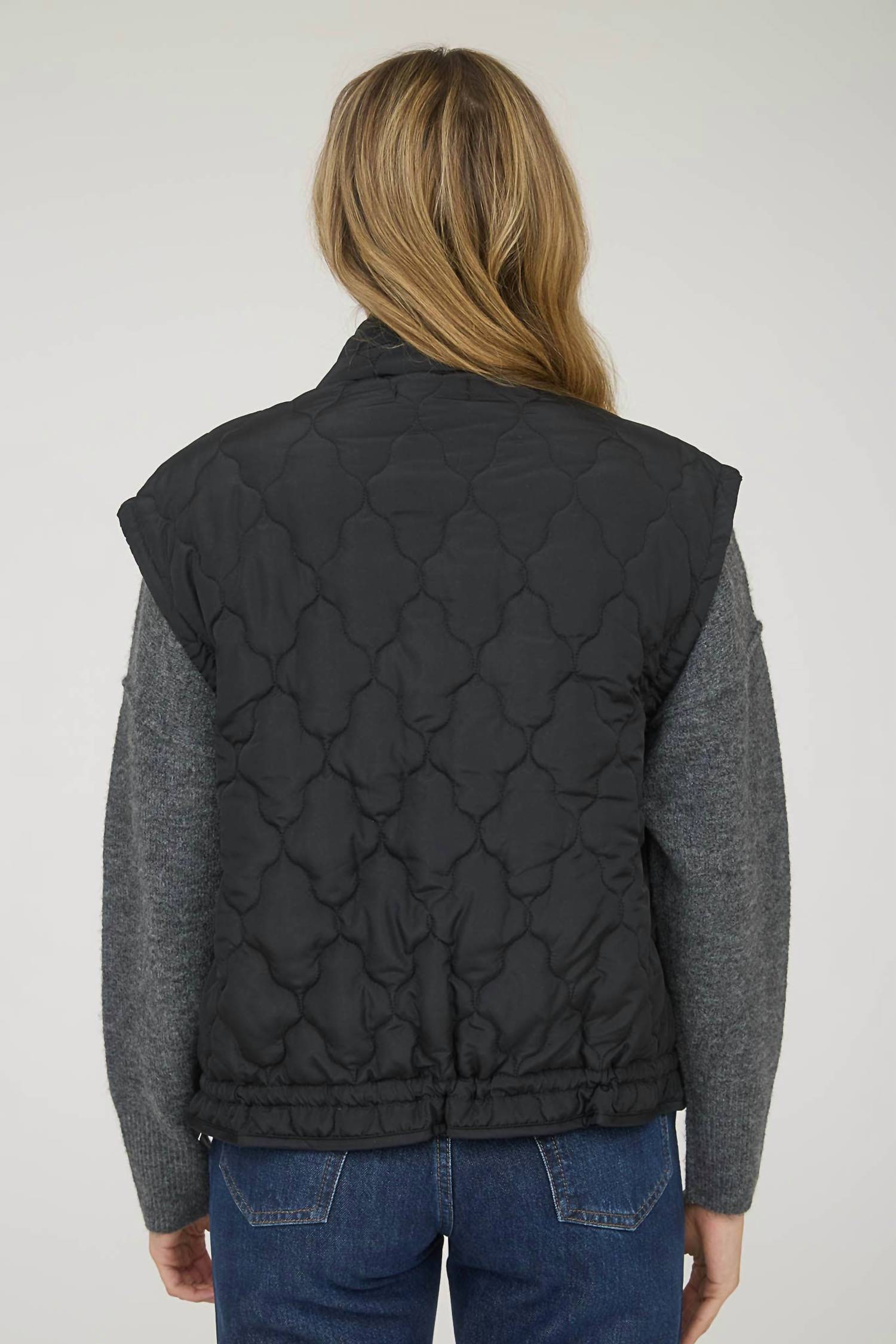 Blu Pepper - Quilted Puffer Vest With Snaps