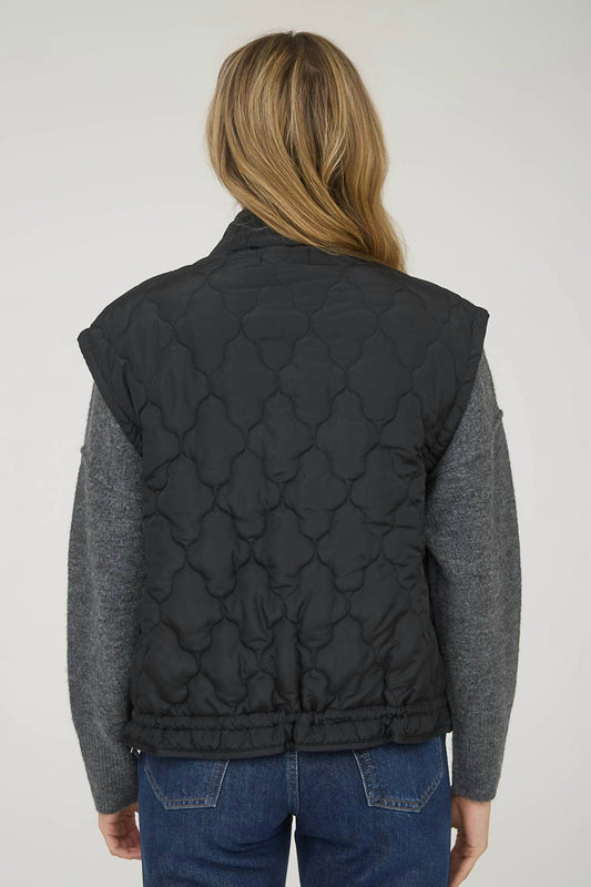 Blu Pepper - Quilted Puffer Vest With Snaps