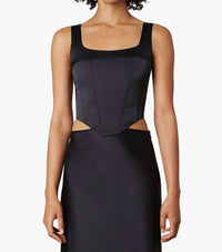 NIA Lera Corset Top in black - women's shirt