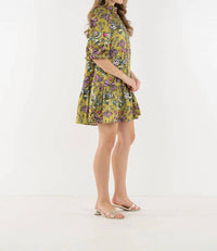 Emily McCarthy Sadie Mini Dress in dutch bee - women's dress - detail view