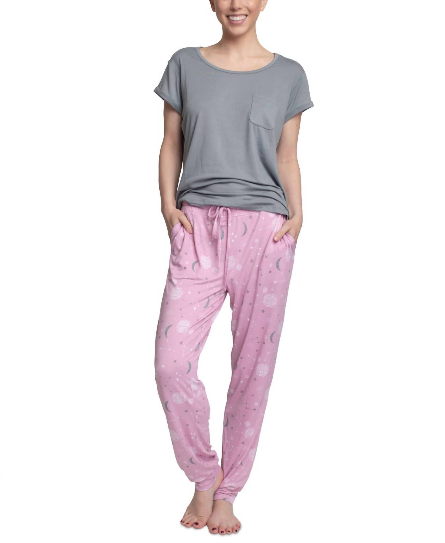 Hanes - Cloud Knit Short Sleeve Pajama Set