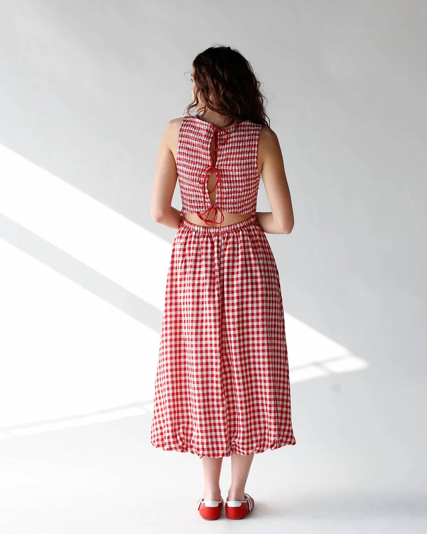 Sadie & Sage - Ready Gingham Midi Dress