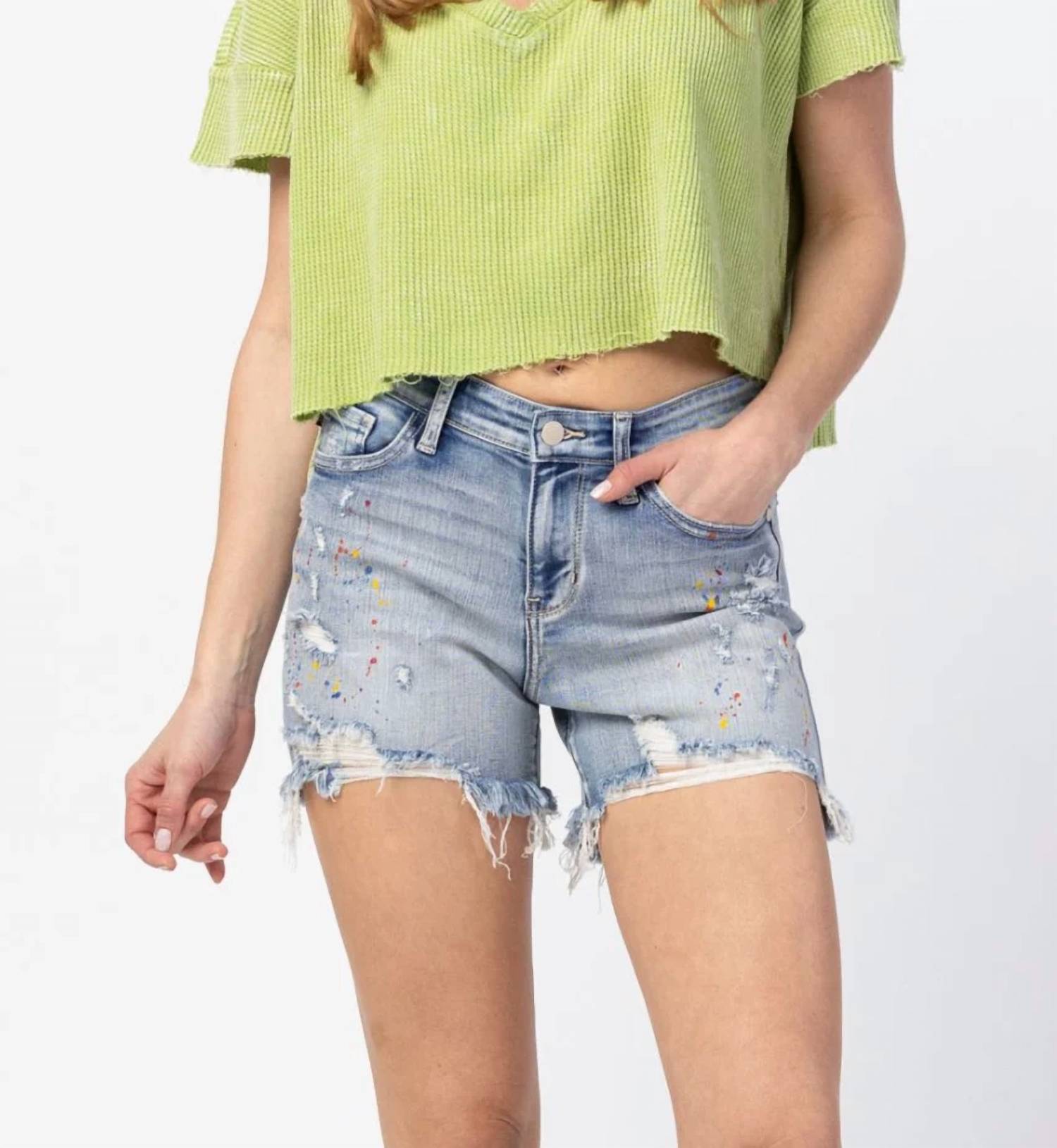 Judy Blue - Color Splash Shorts