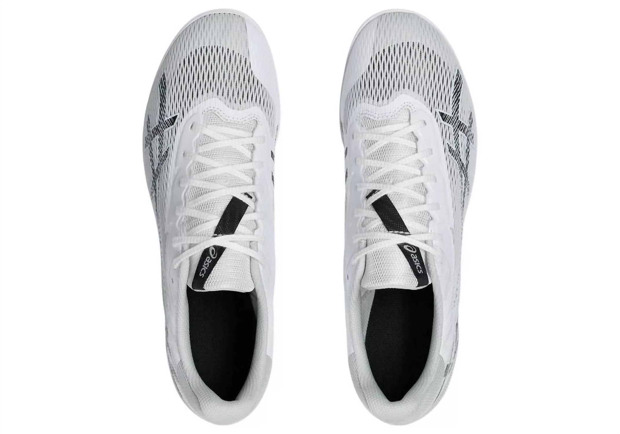 ASICS Men's Resurgence Cx Spike Shoe in white gunmetal - men's shoe - detail view