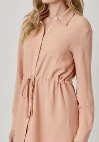 mystree Shirt Dress in peach - women's dress