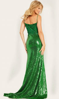 Jovani - Lace Embroidered Prom Gown