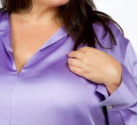 Vince - Smocked Long Sleeve Blouse - Plus