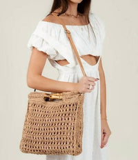 Lucca - Dewi Bamboo Handle Straw Bag
