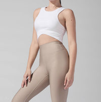 HEROINE SPORT Curve Rib Tank in white - women's tank top - alternate view