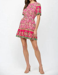Fate - Botanical Border Button Down Mini Dress
