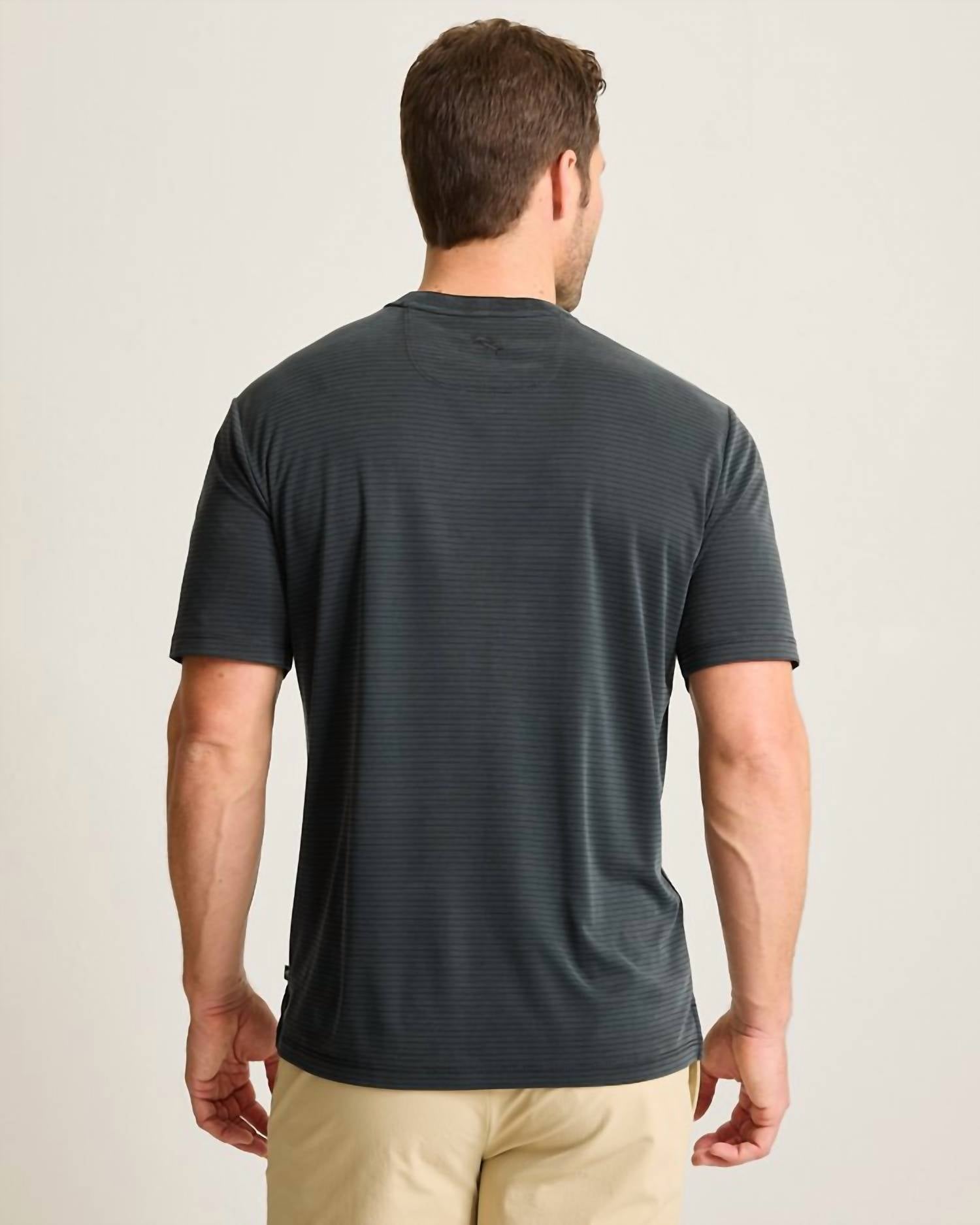 Tommy Bahama - Bay Stripe V-neck Island Zone T-shirt