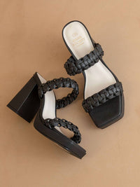 Oasis Society - Women's Zenda Braided Chunky Platform Party Heel Sandal