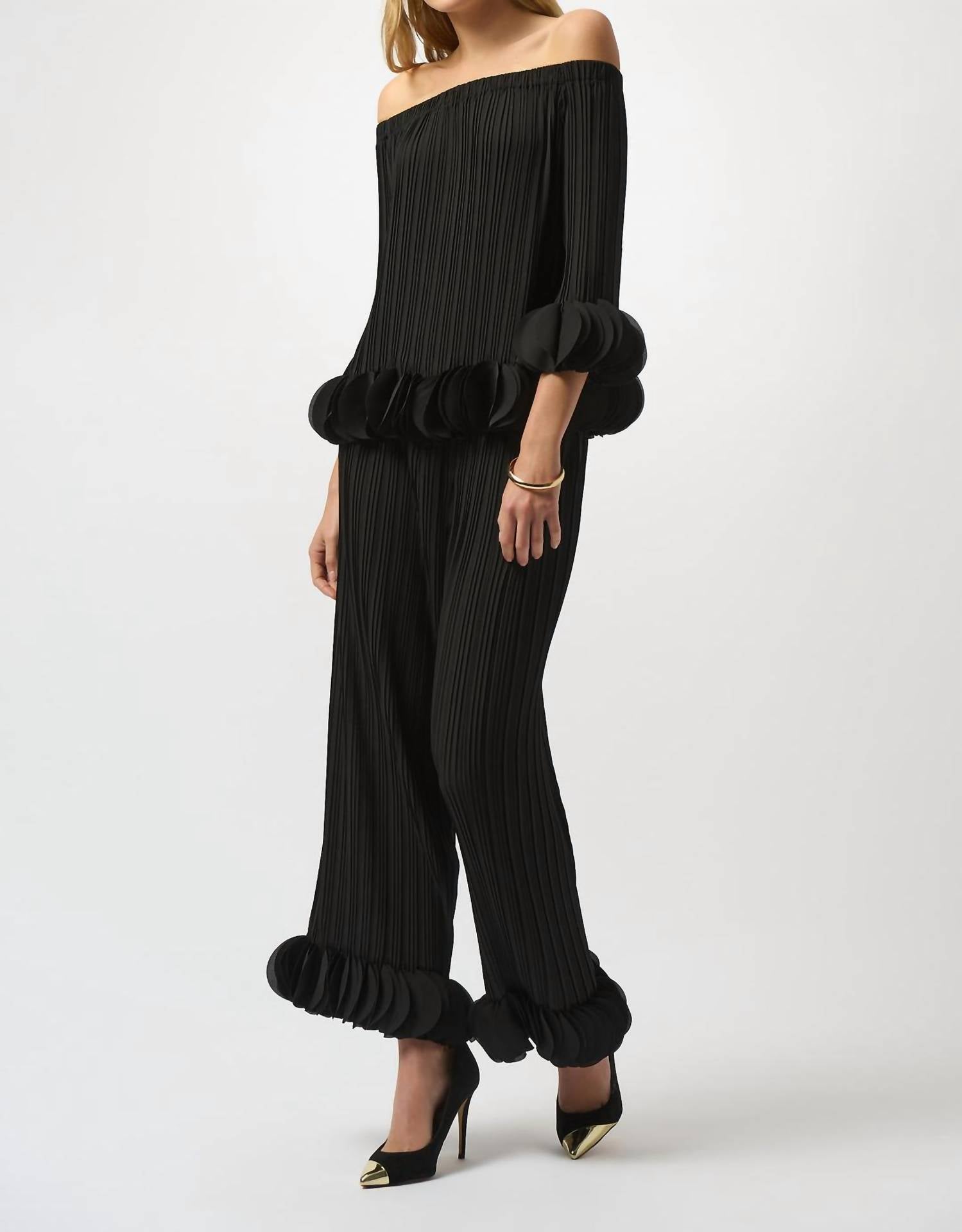 Joseph Ribkoff - Georgette Off-shoulder Flared Top