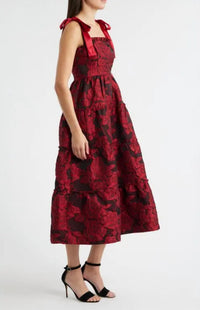 Zoe And Claire - Floral Jacquard Dress