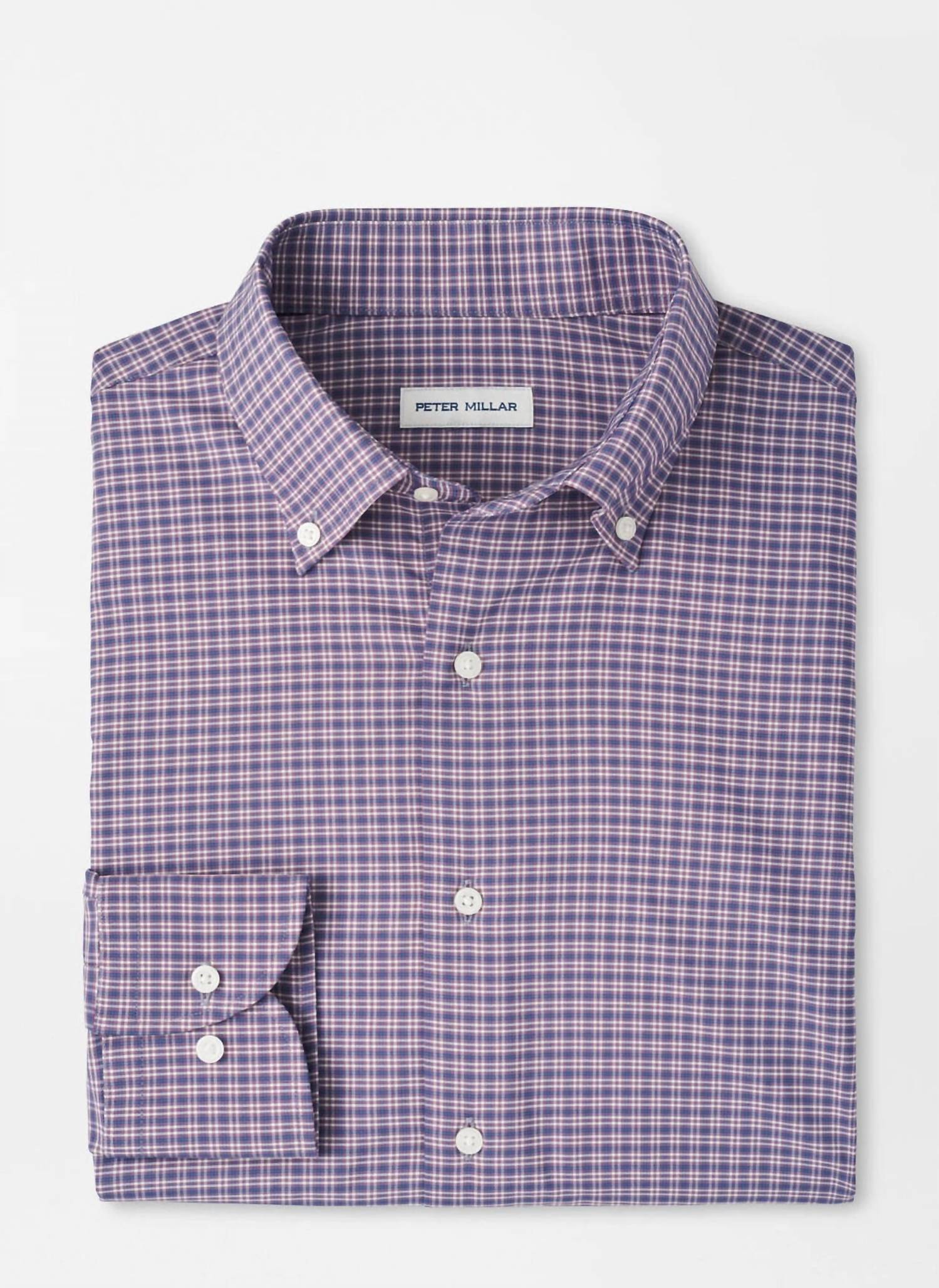 PETER MILLAR Petaluma Performance Twill Sport Shirt in parisian fig - men's shirt - view 4