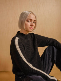 The Endery - Racing Stripe Mockneck Top