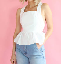 Line And Dot - Essie Peplum Top