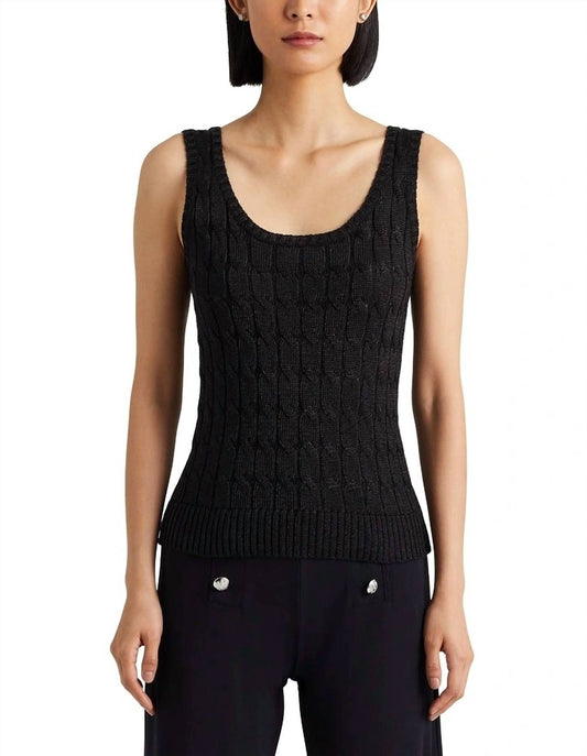 Ralph Lauren - Metallic Rib-knit Sweater Tank Top