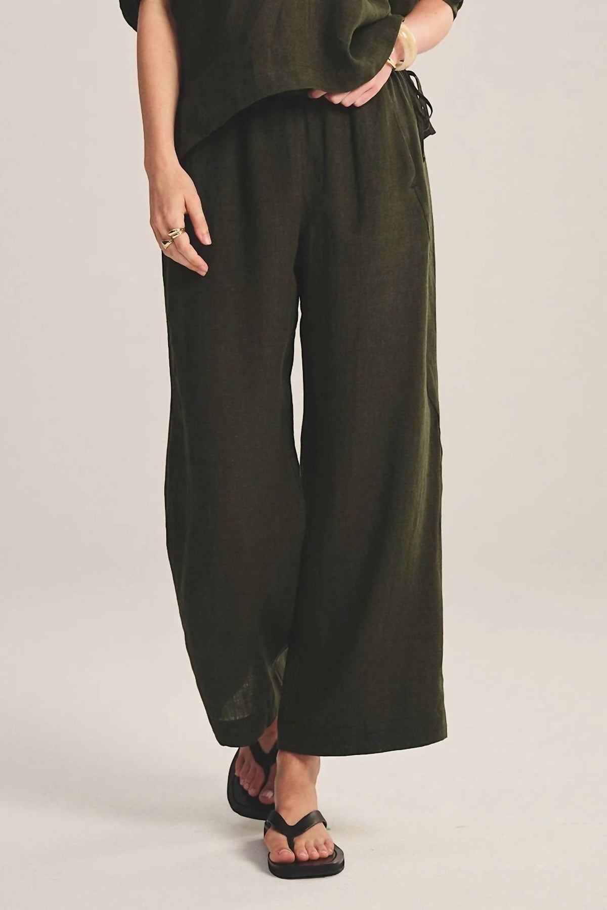Velvet By Graham & Spencer - Lola Wide-leg Linen Pants