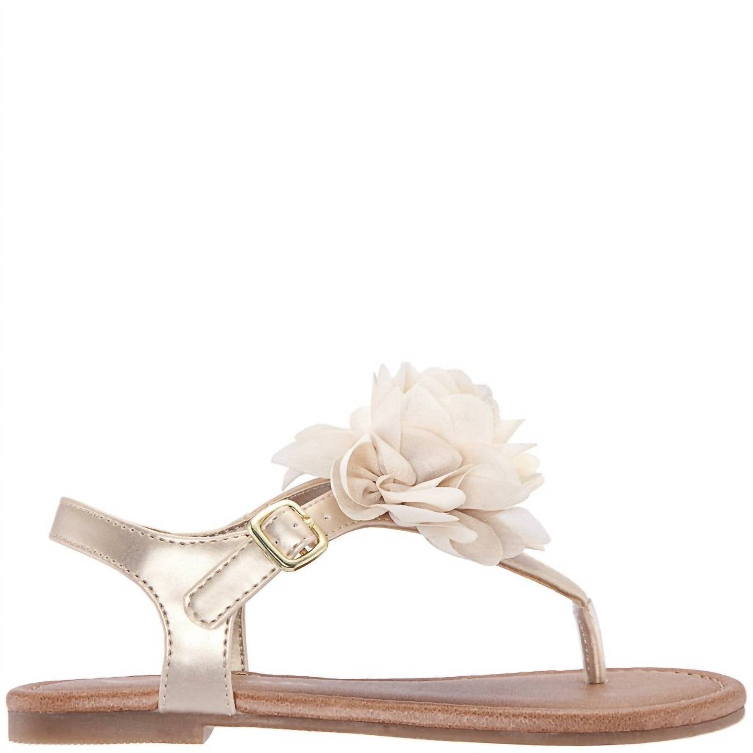 Nina Women's Anaya Thong Sandals in rose gold metal - women's sandal - detail view