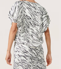 Soaked In Luxury - Vinka Ruffle Sleeve Round Neck Blouse