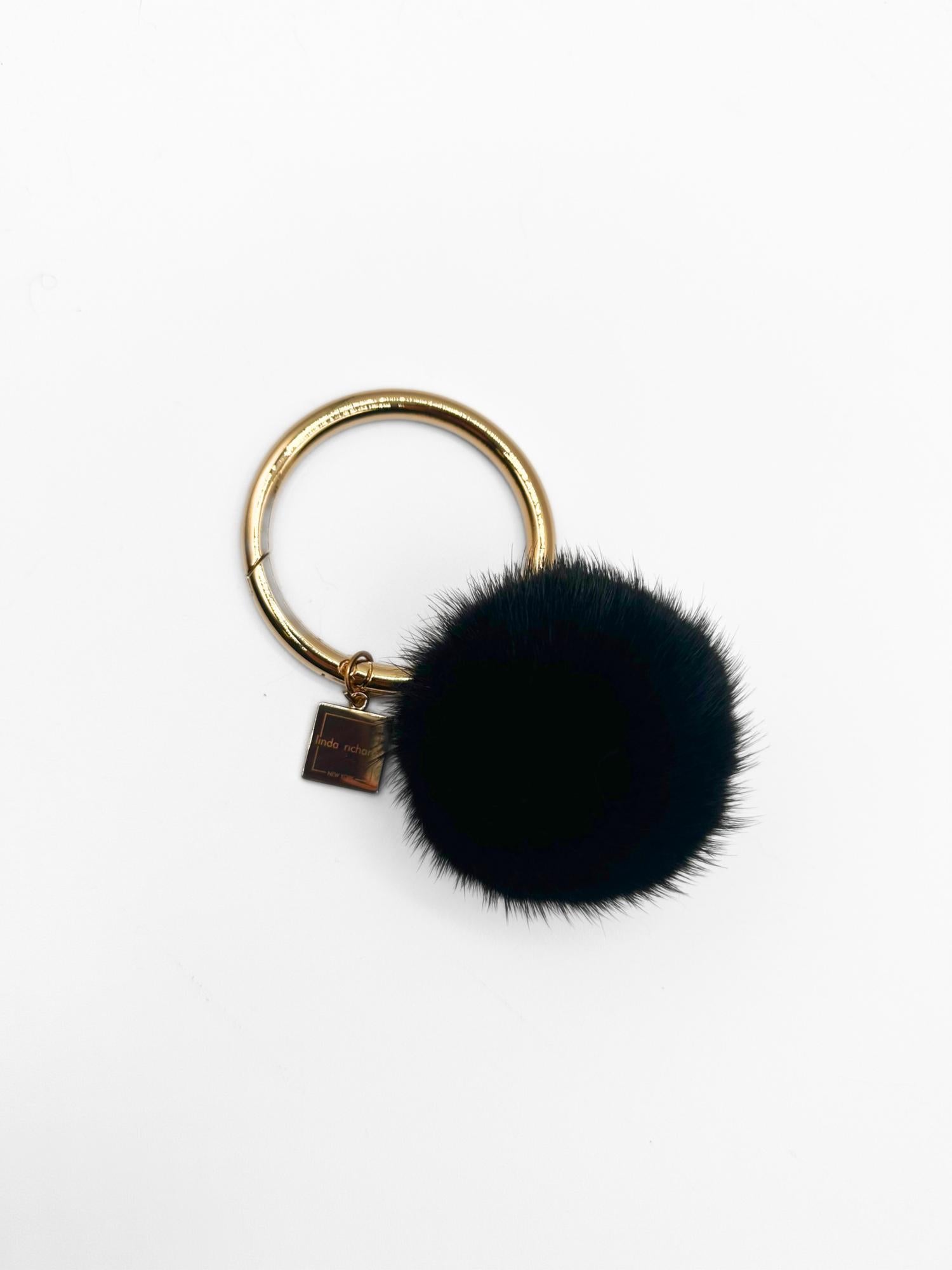 Linda Richards - Women's Mink Pom Large Key Ring