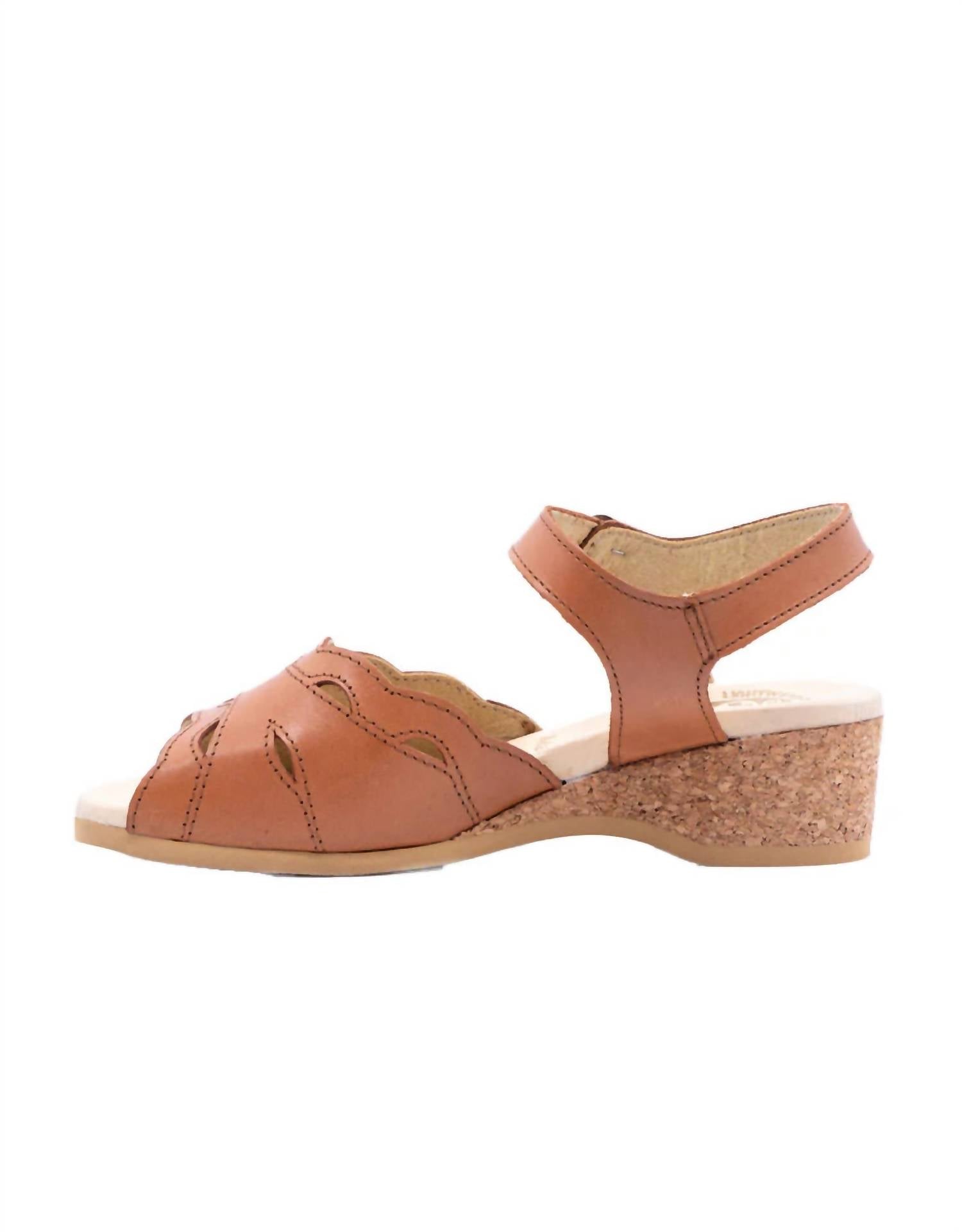 WORISHOFER Women's Ariel Cork Wedge Sandals in tan - women's sandal - alternate view