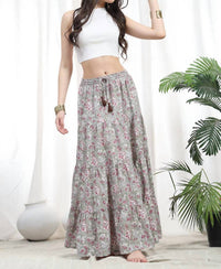 The Fox And The Mermaid - Radha Block Printed Cotton Maxi Skirt