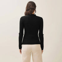Able - Metal Ring Rib-knit Top