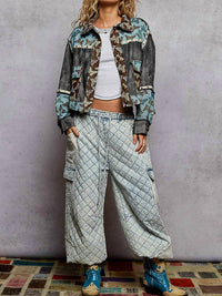 Pol - Boho Butterfly Distressed Denim Jacket