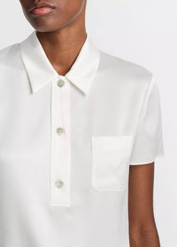 Vince - Women's Short Sleeve Button Polo Shirt
