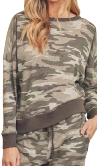 Between The Lines - Camo Loungewear Set