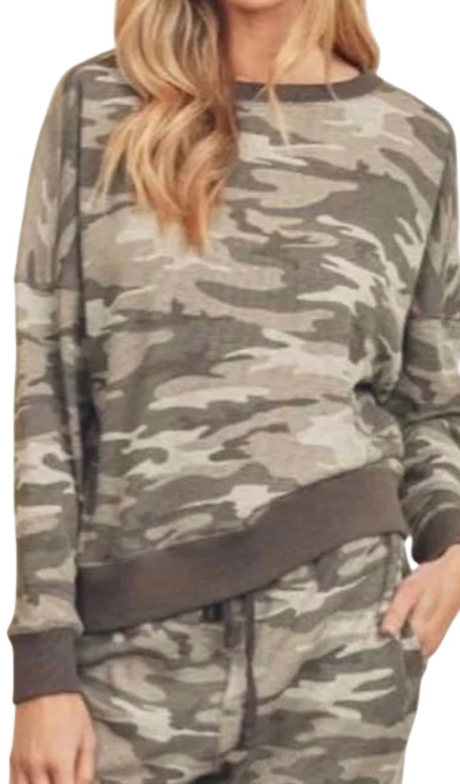 Between The Lines - Camo Loungewear Set