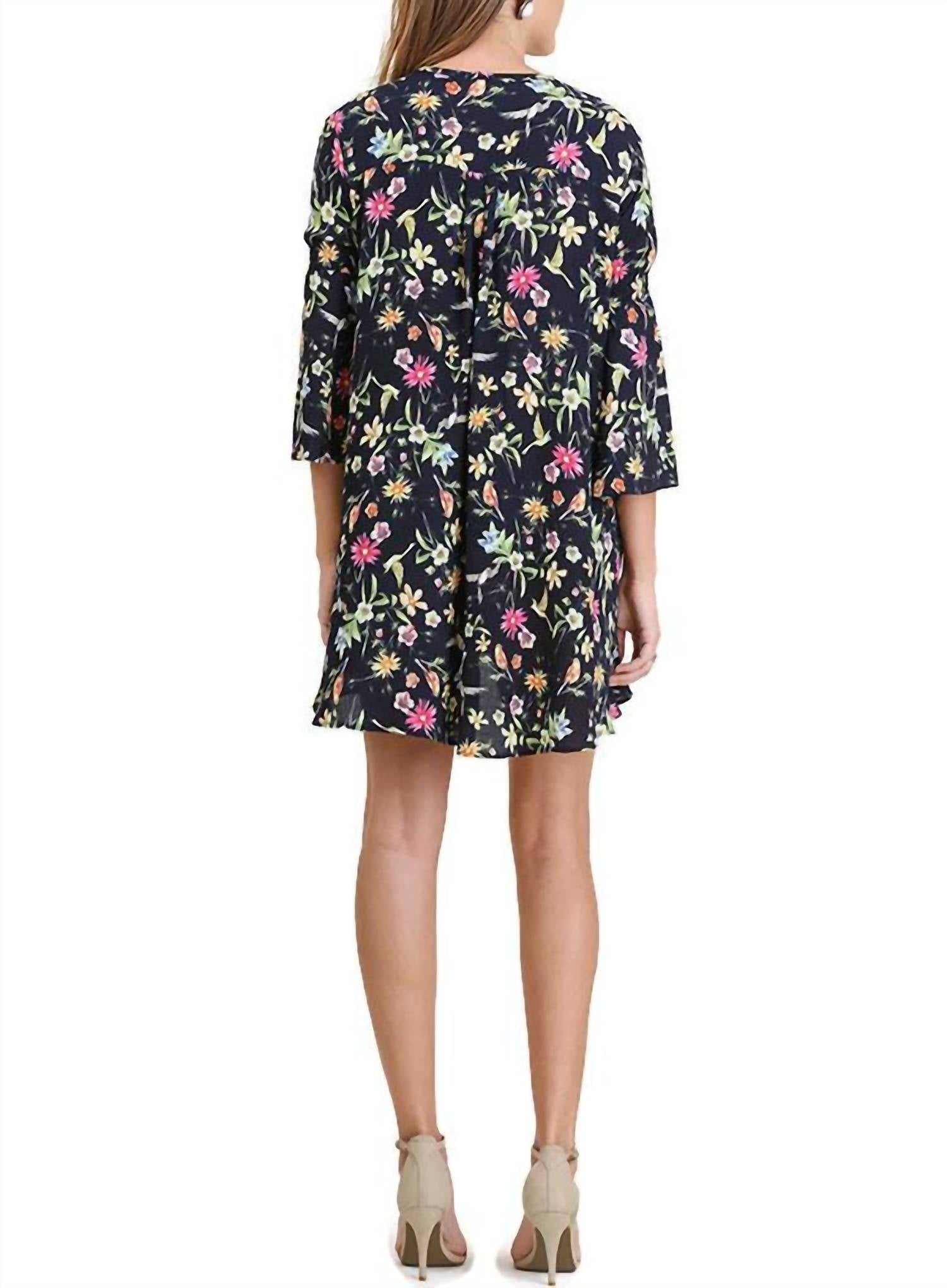 Umgee - Floral Keyhole Dress