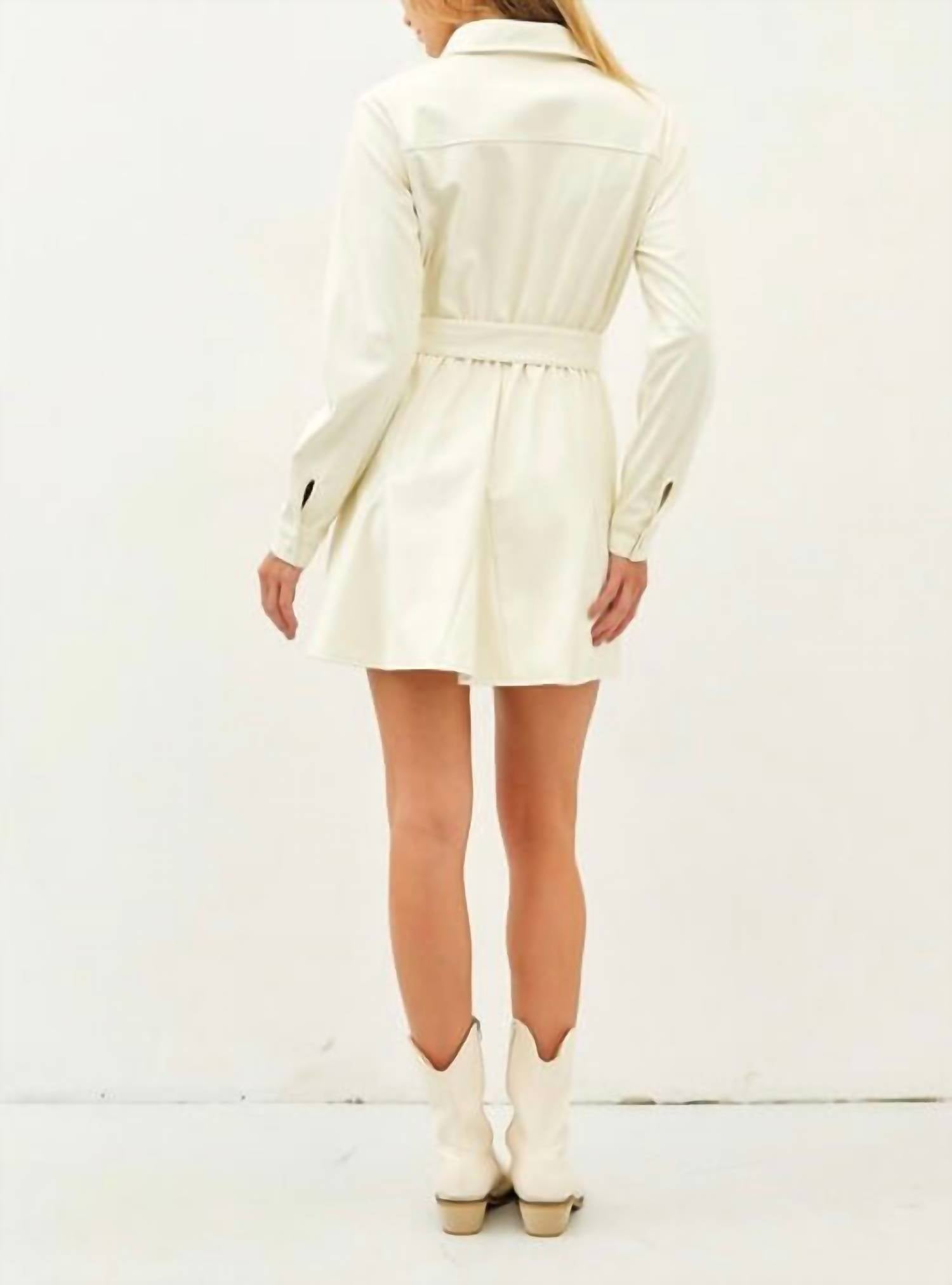 Item Ditto - Andrea Pleather Button Up Dress