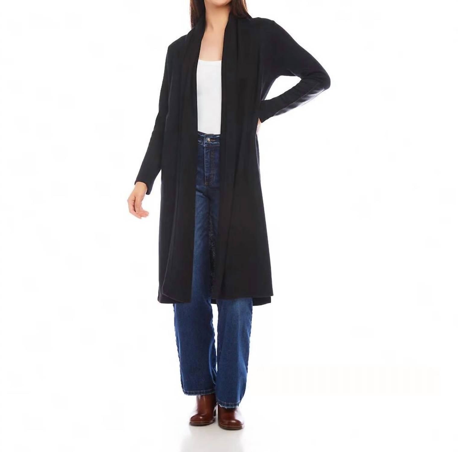 Karen Kane - Faux Leather Patch Duster