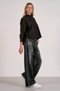 ELAN Elastic Waistband Jeans With Pockets in blue - women's jeans - alternate view