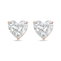 Diana M Jewels - Women's Heart Lab-grown Diamond Stud Earrings (5.00 Tcw) - Statement