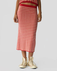 Guest In Residence - Gingham Midi Skirt