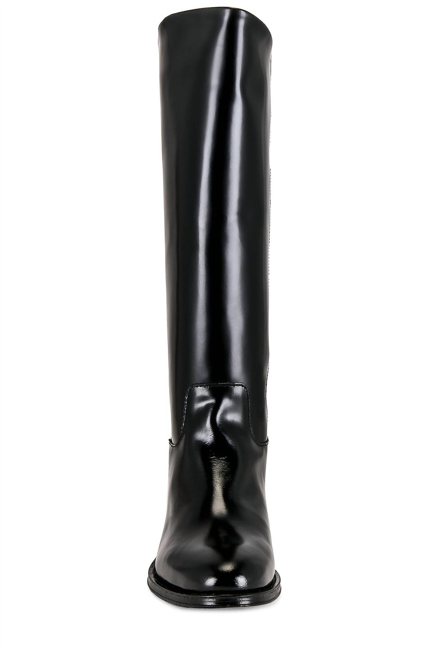 ANINE BING Women's Kari Riding Boots in high shine black - women's shoe - view 4