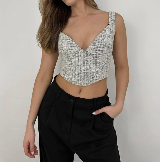 Et Clet - Sweetheart Textured Corset Top