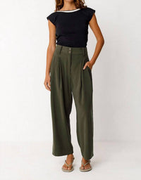 SKFK Esti Trouser in basil green - women's pants